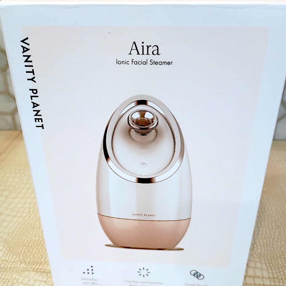 Vanity Planet Aira Ionic Facial Steamer(Beige)Pore Cleaner, Detoxifies,Cleanses